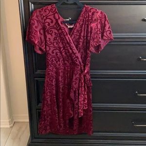Merlot-colored Wrap Dress